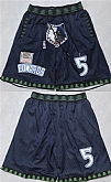 Men's Minnesota Timberwolves #5 Anthony Edwards Black Shorts (Run Small),baseball caps,new era cap wholesale,wholesale hats