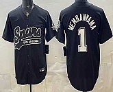 Mens San Antonio Spurs #1 Victor Wembanyama Black Stitched Baseball Jerseys Dzhi,baseball caps,new era cap wholesale,wholesale hats