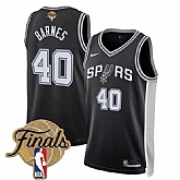 Men's San Antonio Spurs #40 Harrison Barnes Black 2026 Finals Patch Icon Edition Stitched Jersey Dzhi,baseball caps,new era cap wholesale,wholesale hats