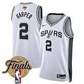 Men's San Antonio Spurs #2 Dylan Harper White 2026 Finals Patch Association Edition Stitched Jersey Dzhi,baseball caps,new era cap wholesale,wholesale hats