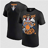 Men's New York Knicks Danhausen x Black Uncursed T-Shirt,baseball caps,new era cap wholesale,wholesale hats