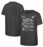 Men's San Antonio Spurs Charcoal 2026 NBA Western Conference Champions Authentic Locker Room T-Shirt,baseball caps,new era cap wholesale,wholesale hats