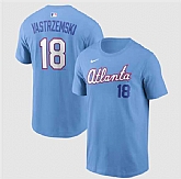 Men's Atlanta Braves #18 Mike Yastrzemski Powder Blue 2026 City Connect T-Shirt,baseball caps,new era cap wholesale,wholesale hats