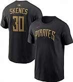 Men's Pittsburgh Pirates #30 Paul Skenes Black 2026 City Connect T-Shirt,baseball caps,new era cap wholesale,wholesale hats