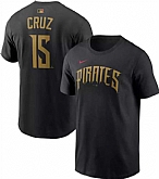 Men's Pittsburgh Pirates #15 Oswin Appollis Black 2026 City Connect T-Shirt,baseball caps,new era cap wholesale,wholesale hats
