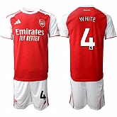 Men's Arsenal F.C #4 Ben White 2026 Red Home Soccer Jersey Suit,baseball caps,new era cap wholesale,wholesale hats