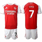Men's Arsenal F.C #7 Bukayo Saka 2026 Red Home Soccer Jersey Suit,baseball caps,new era cap wholesale,wholesale hats