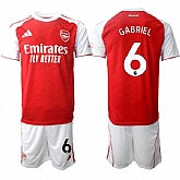Men's Arsenal F.C #6 Gabriel 2026 Red Home Soccer Jersey Suit,baseball caps,new era cap wholesale,wholesale hats