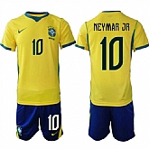 Men's Brazil national football team #10 Neymar Jr Yellow Home 2026 Soccer Jersey Suit,baseball caps,new era cap wholesale,wholesale hats