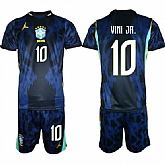 Men's Brazil national football team #10 Vinicius Junior Navy 2026 Away Soccer Jersey Suit,baseball caps,new era cap wholesale,wholesale hats