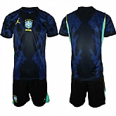 Men's Brazil national football team Blank Navy 2026 Away Soccer Jersey Suit,baseball caps,new era cap wholesale,wholesale hats