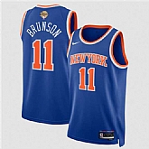 Men's New Yok Knicks #11 Jalen Brunson Blue 2026 Finals Patch Icon Edition Stitched Jersey Dzhi,baseball caps,new era cap wholesale,wholesale hats
