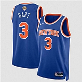 Men's New Yok Knicks #3 Josh Hart Blue 2026 Finals Patch Icon Edition Stitched Jersey Dzhi,baseball caps,new era cap wholesale,wholesale hats