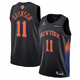 Men's New Yok Knicks #11 Jalen Brunson Black 2026 Finals Patch Statement Edition Stitched Jersey Dzhi,baseball caps,new era cap wholesale,wholesale hats