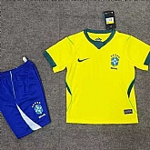 Youth Brazil 2026 Home Jersey Suit,baseball caps,new era cap wholesale,wholesale hats