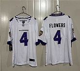 Men's Baltimore Ravens #4 Zay Flowers White 2026 Alternate Vapor Limited Stitched Jersey,baseball caps,new era cap wholesale,wholesale hats