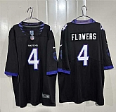 Men's Baltimore Ravens #4 Zay Flowers Black 2026 Alternate Vapor Limited Stitched Jersey,baseball caps,new era cap wholesale,wholesale hats