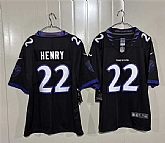 Men's Baltimore Ravens #22 Derrick Henry Black 2026 Alternate Vapor Limited Stitched Jersey,baseball caps,new era cap wholesale,wholesale hats