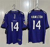 Men's Baltimore Ravens #14 Kyle Hamilton Purple 2026 Alternate Vapor Limited Stitched Jersey,baseball caps,new era cap wholesale,wholesale hats