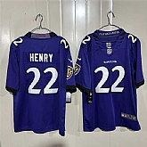 Men's Baltimore Ravens #22 Derrick Henry Purple 2026 Alternate Vapor Limited Stitched Jersey,baseball caps,new era cap wholesale,wholesale hats