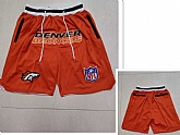 Men's Denver Broncos Orange Just Don Shorts (Run Small),baseball caps,new era cap wholesale,wholesale hats