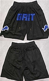 Men's Detroit Lions Black Shorts (Run Small),baseball caps,new era cap wholesale,wholesale hats