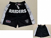 Men's Las Vegas Raiders Black Super Bowl Patch Just Don Shorts (Run Small),baseball caps,new era cap wholesale,wholesale hats
