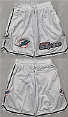 Men's Maimi Dolphins White Shorts (Run Small),baseball caps,new era cap wholesale,wholesale hats