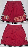 Men's San Francisco 49ers Red Shorts (Run Small),baseball caps,new era cap wholesale,wholesale hats