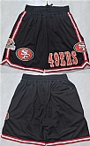 Men's San Francisco 49ers Black Shorts (Run Small),baseball caps,new era cap wholesale,wholesale hats