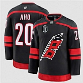Men's Carolina Hurricanes #20 Sebastian Aho Black 2026 Stanley Cup Final Home Premium Hockey Stitched Jersey Dzhi,baseball caps,new era cap wholesale,wholesale hats