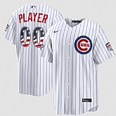 Men's Chicago Cubs Active Player Custom White 2026 All-Star Edition Stars & Stripes & USA 250 Fourth of July Home Stadium Stitched Baseball Jersey,baseball caps,new era cap wholesale,wholesale hats