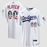 Men's Los Angeles Dodgers Active Player Custom White 2026 All-Star Edition Stars & Stripes & USA 250 Fourth of July Home Stadium Stitched Baseball Jersey,baseball caps,new era cap wholesale,wholesale hats