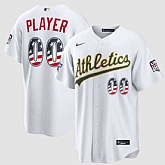 Men's Oakland Athletics Active Player Custom ACTIVE PLAYER Custom White 2026 All-Star Edition Stars & Stripes & USA 250 Fourth of July Home Stadium Stitched Baseball Jersey,baseball caps,new era cap wholesale,wholesale hats