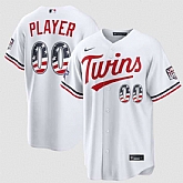 Men's Minnesota Twins Active Player Custom White 2026 All-Star Edition Stars & Stripes & USA 250 Fourth of July Home Stadium Stitched Baseball Jersey,baseball caps,new era cap wholesale,wholesale hats