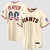 Men's San Francisco Giants ACTIVE PLAYER Custom Cream 2026 All-Star Edition Stars & Stripes & USA 250 Fourth of July Home Stadium Stitched Baseball Jersey,baseball caps,new era cap wholesale,wholesale hats