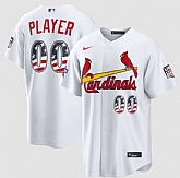 Men's St. Louis Cardinals Active Player Custom White 2026 All-Star Edition Stars & Stripes & USA 250 Fourth of July Home Stadium Stitched Baseball Jersey,baseball caps,new era cap wholesale,wholesale hats
