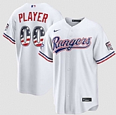 Men's Texas Rangers Active Player Custom White 2026 All-Star Edition Stars & Stripes & USA 250 Fourth of July Home Stadium Stitched Baseball Jersey,baseball caps,new era cap wholesale,wholesale hats