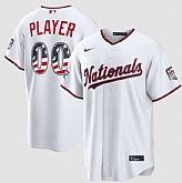 Men's Washington Nationals Active Player Custom White 2026 All-Star Edition Stars & Stripes & USA 250 Fourth of July Home Stadium Stitched Baseball Jersey,baseball caps,new era cap wholesale,wholesale hats