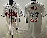 Men's Atlanta Braves #27 Austin Riley White USA 250 Fourth of July Home Stadium Stitched Jersey Dzhi,baseball caps,new era cap wholesale,wholesale hats