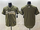Men's Atlanta Braves Blank Olive 2026 Armed Forces Day Stitched Jersey Dzhi,baseball caps,new era cap wholesale,wholesale hats