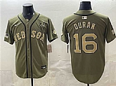 Men's Boston Red Sox #16 Jarren Duran Olive Armed Forces Day Cool Base Stitched Jersey Dzhi,baseball caps,new era cap wholesale,wholesale hats