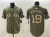 Men's Boston Red Sox #19 Roman Anthony Olive Armed Forces Day Cool Base Stitched Jersey Dzhi,baseball caps,new era cap wholesale,wholesale hats