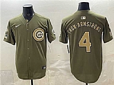Men's Chicago Cubs #4 Pete Crow-Armstrong Olive 2026 Armed Forces Day Stitched Jersey Dzhi,baseball caps,new era cap wholesale,wholesale hats