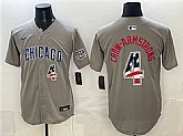 Men's Chicago Cubs #4 Pete Crow-Armstrong Gray 2026 USA 250 Fourth of July Stitched Jersey Dzhi,baseball caps,new era cap wholesale,wholesale hats