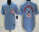 Men's Chicago Cubs #4 Pete Crow Armstrong Blue 2026 USA 250 Fourth of July Stitched Jersey Dzhi,baseball caps,new era cap wholesale,wholesale hats