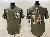 Men's Chicago Cubs #14 Ernie Banks Royal Olive 2026 Armed Forces Day Salute To Service Stitched Jersey Dzhi,baseball caps,new era cap wholesale,wholesale hats