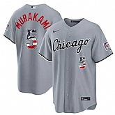 Men's Chicago White Sox #5 Munetaka Murakami Gray USA 250 Fourth of July Home Stitched Jersey Dzhi,baseball caps,new era cap wholesale,wholesale hats
