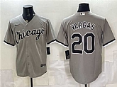 Men's Chicago White Sox #20 Miguel Vargas Gray Stitched Jersey,baseball caps,new era cap wholesale,wholesale hats