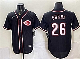 Men's Cincinnati Reds #26 Chase Burns 2026 Fashion Replica Black Out Stitched Jersey,baseball caps,new era cap wholesale,wholesale hats
